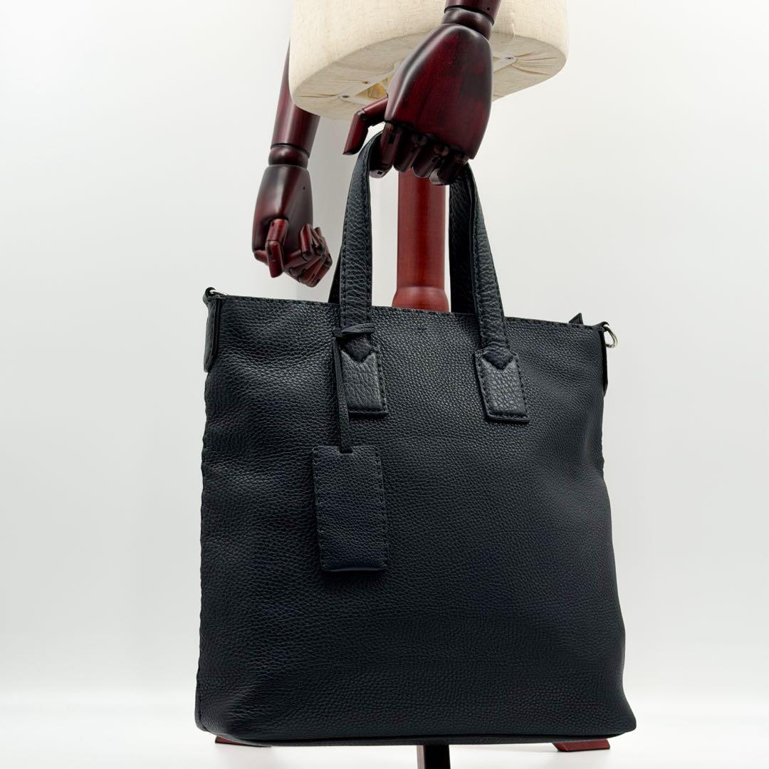 Fendi Selleria Peekaboo Tote Bag Navy 2-Way — view 4