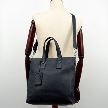 Fendi Selleria Peekaboo Tote Bag Navy 2-Way — view 5