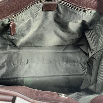 Gucci GG Tote Bag Brown Beige Leather Logo — view 5