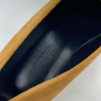 Hermes Faubourg Suede Hhardware Loafers Brown
