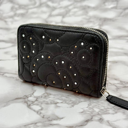 Chanel Camellia Studded Zip Card Case — view 4