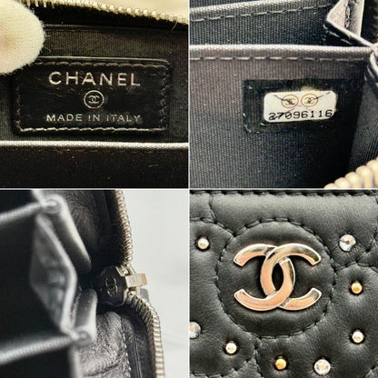 Chanel Camellia Studded Zip Card Case — view 8