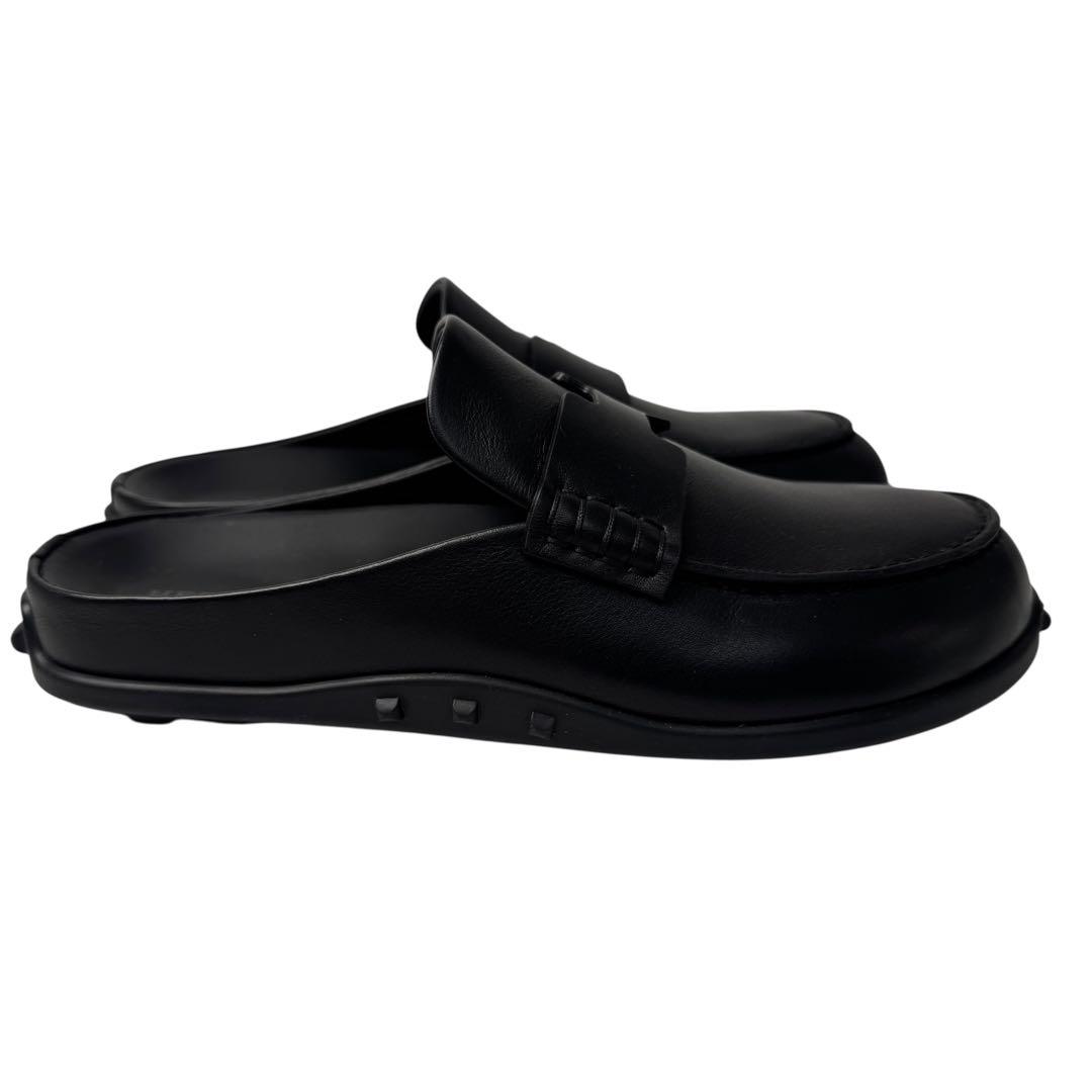 Hermes Mix Mules 36 Leather Black Slip Ons — view 3