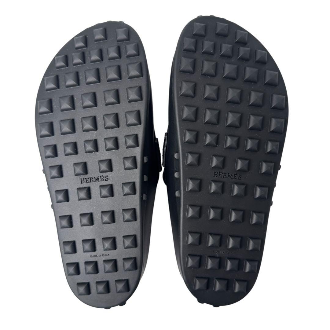 Hermes Mix Mules 36 Leather Black Slip Ons — view 6