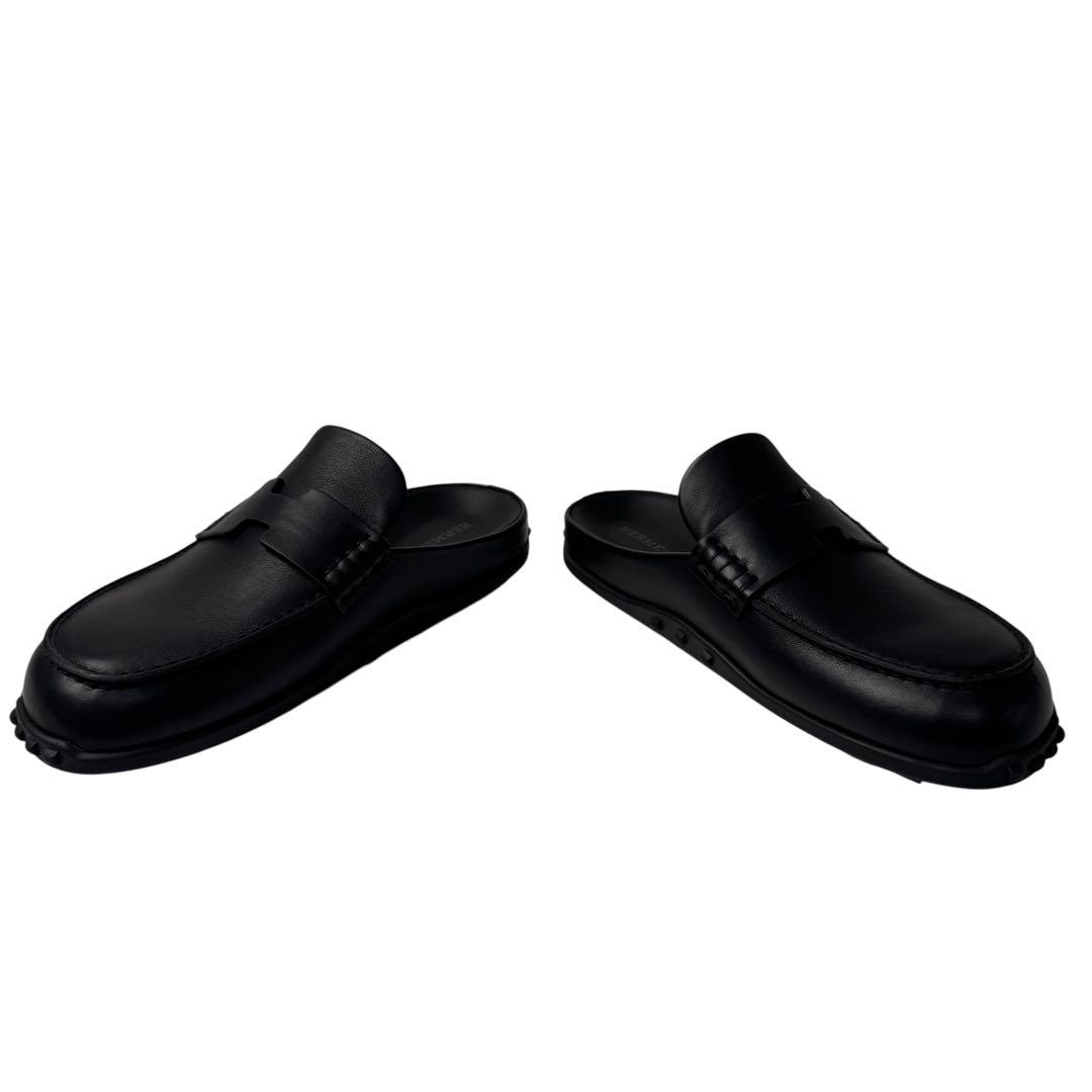 Hermes Mix Mules 36 Leather Black Slip Ons — view 7