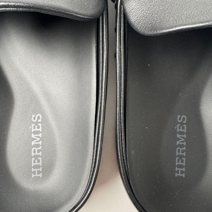 Hermes Mix Mules 36 Leather Black Slip Ons — view 8