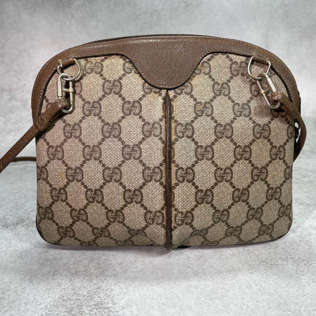 Gucci GG Sherry Line Shoulder Bag Brown Leather Logo — view 3