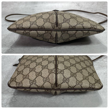 Gucci GG Sherry Line Shoulder Bag Brown Leather Logo — view 7