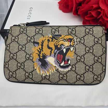 Gucci Wallet Pouch Mini Clutch Tiger