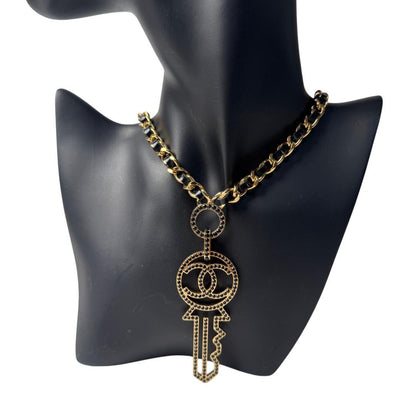 Chanel CC Logo Key Motif Necklace — view 2