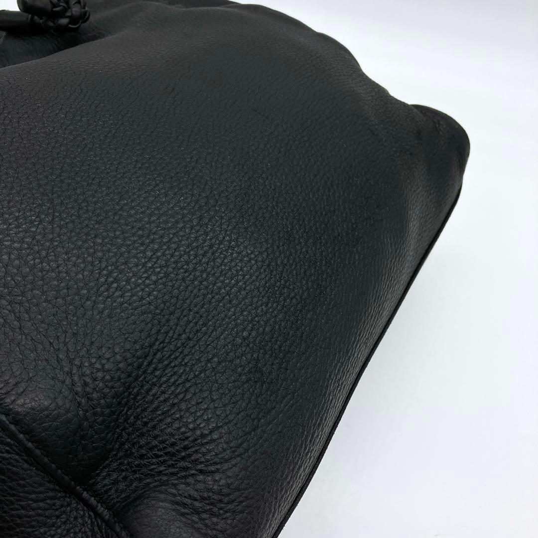 Gucci Tote Bag Interlocking Leather Black Shoulder A4