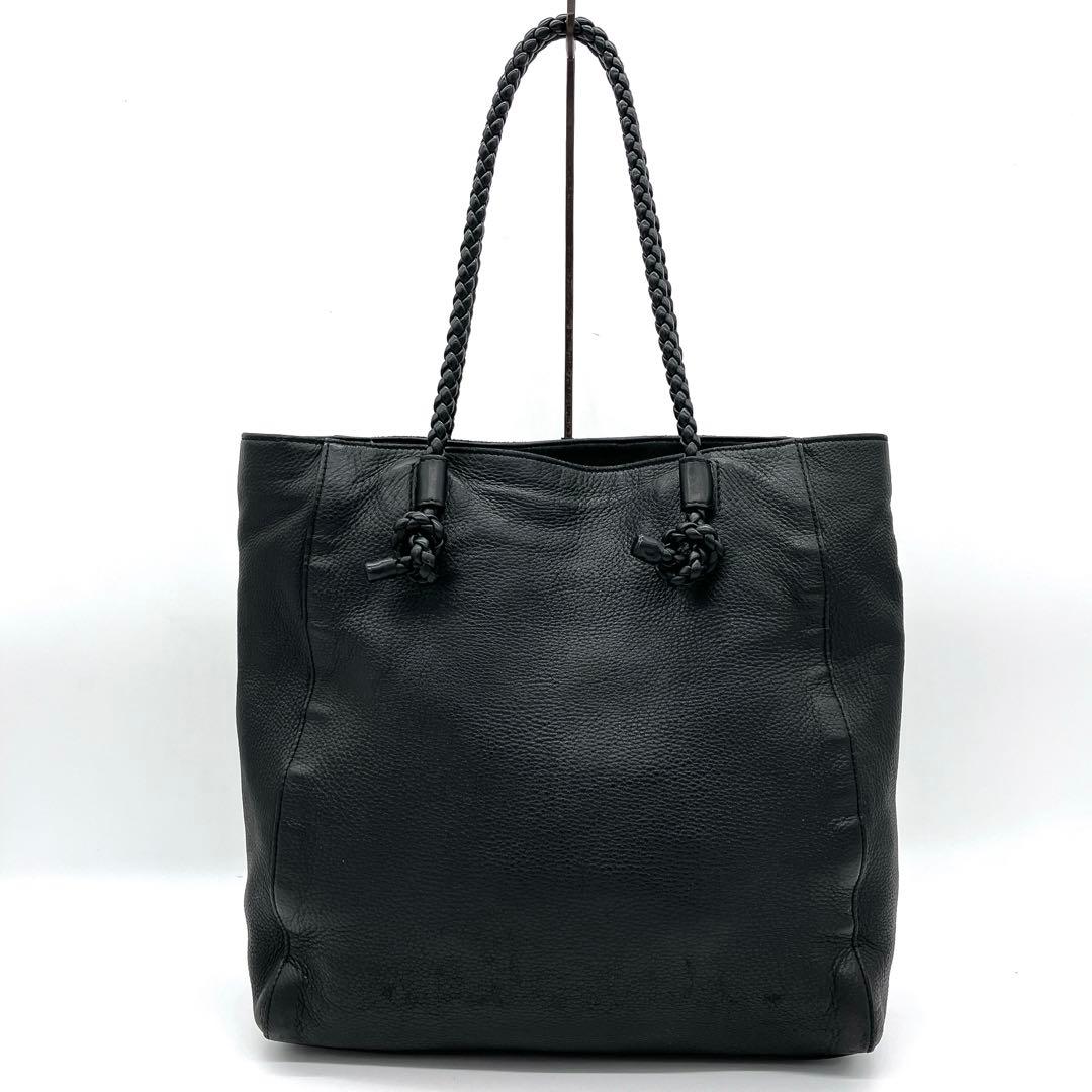 Gucci Tote Bag Interlocking Leather Black Shoulder A4