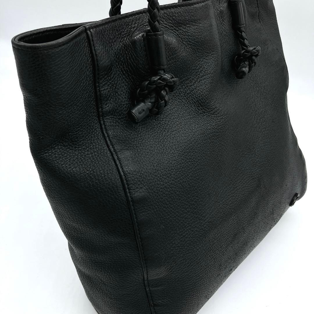 Gucci Tote Bag Interlocking Leather Black Shoulder A4