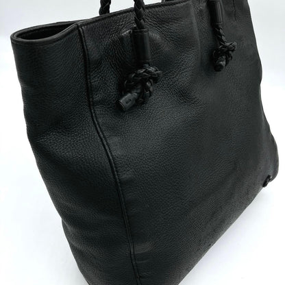 Gucci Tote Bag Interlocking Leather Black Shoulder A4