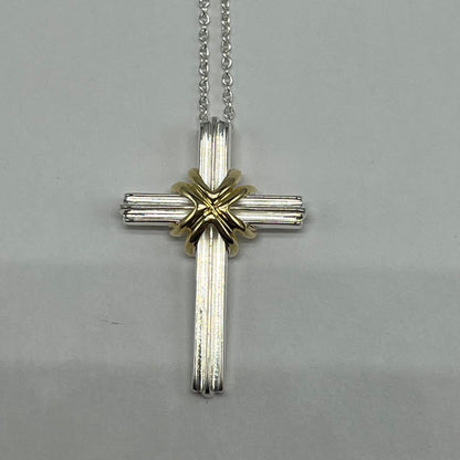 Tiffany & Co Signature Cross Necklace YG — view 3