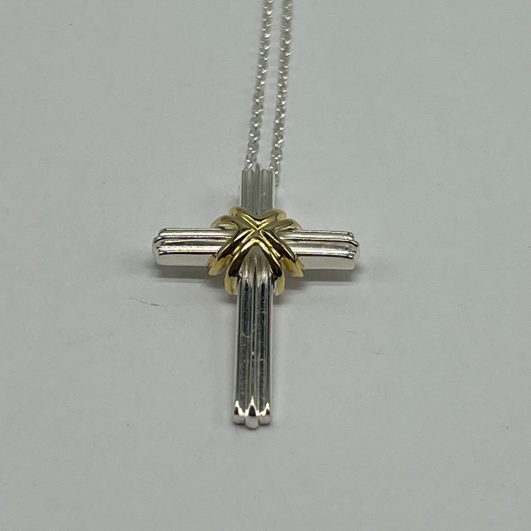 Tiffany & Co Signature Cross Necklace YG — view 4
