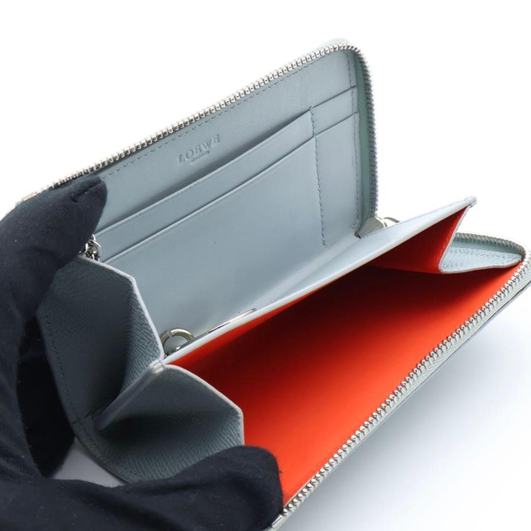Loewe Anagram Key Ring Coin Card Case Blue — view 3