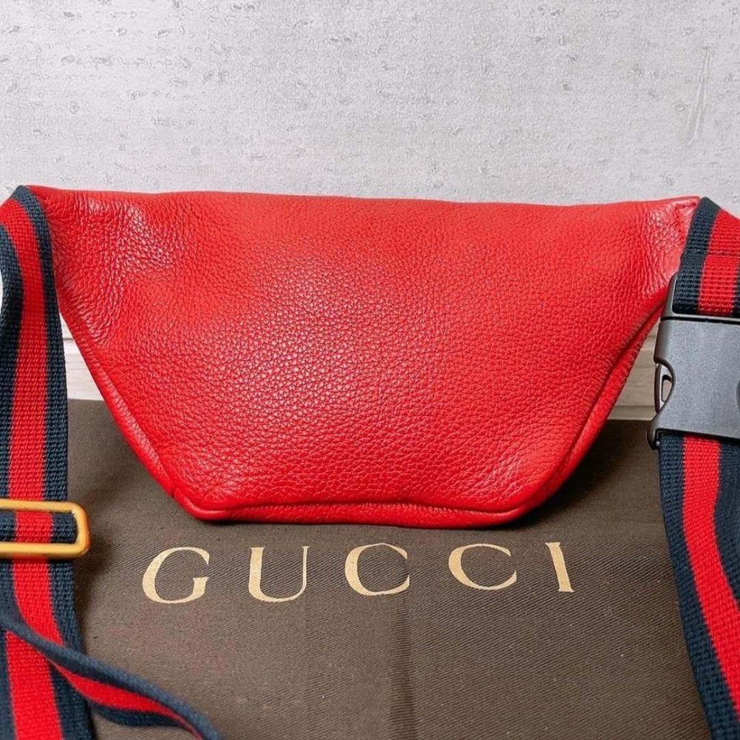 Gucci Waist Bag Red Leather Sherry — view 3