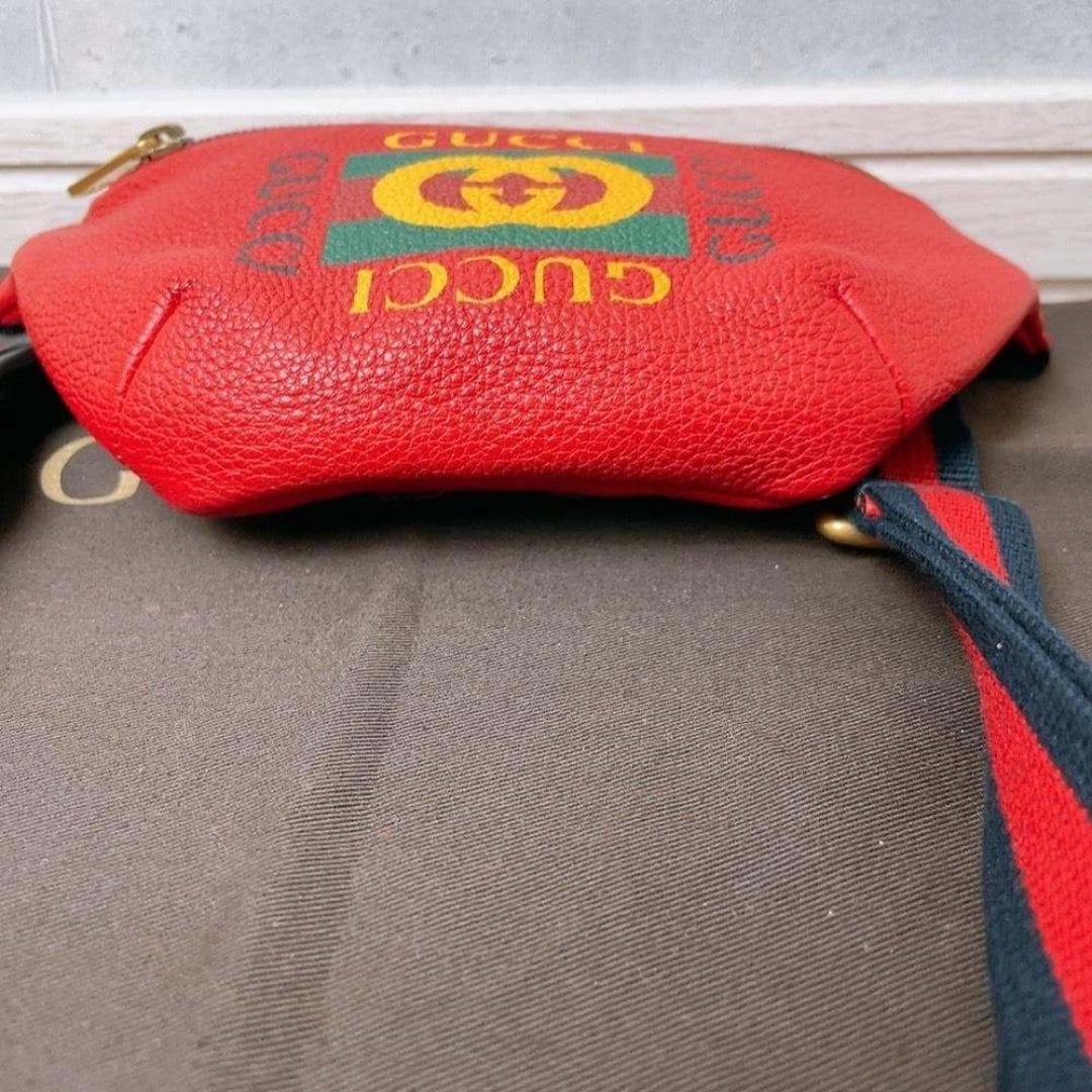 Gucci Waist Bag Red Leather Sherry — view 4