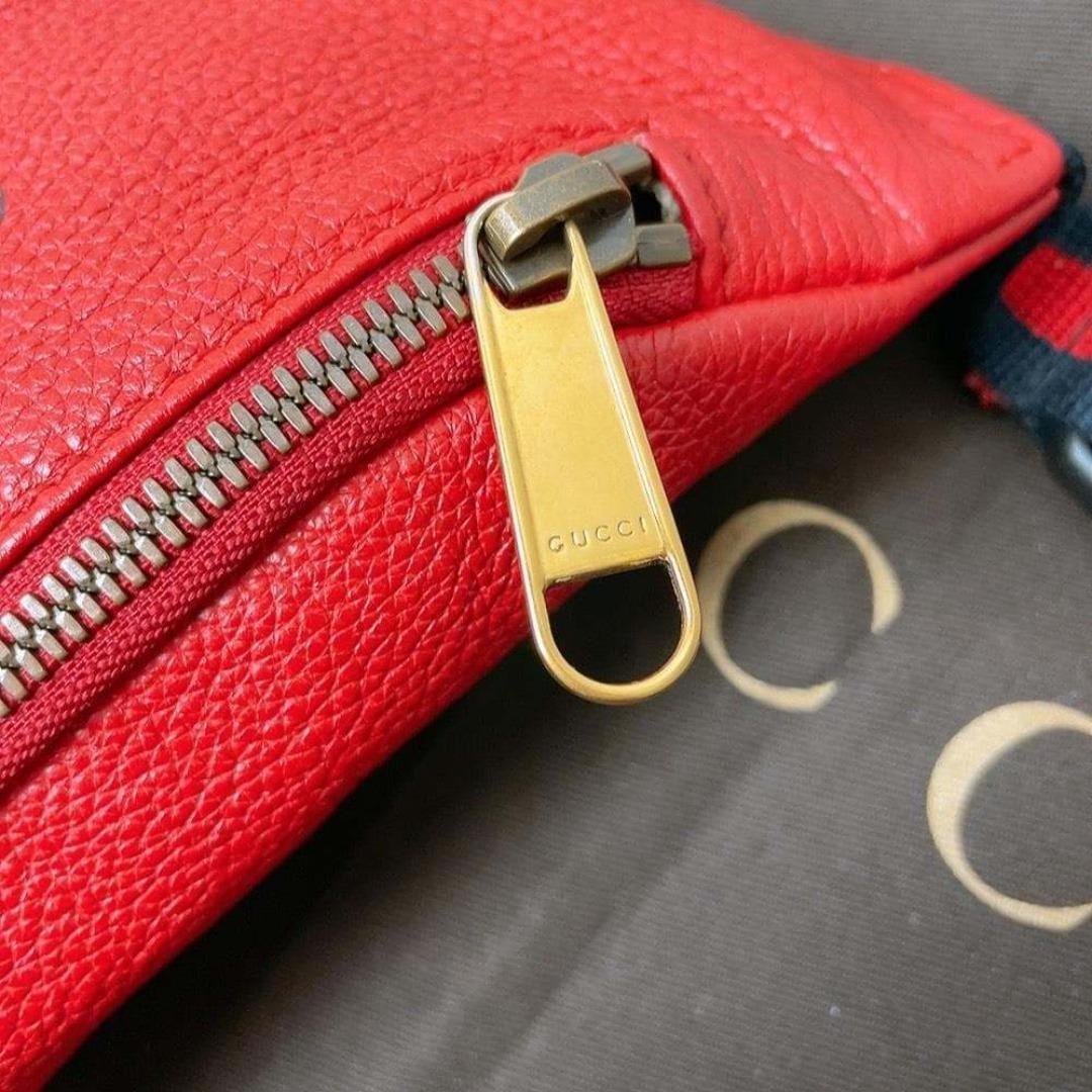 Gucci Waist Bag Red Leather Sherry — view 7