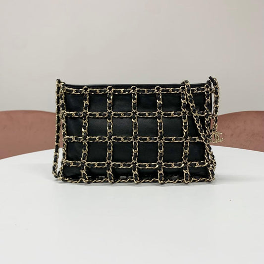 Chanel Cruise Collection Clutch Chain Shoulder Bag Lambskin