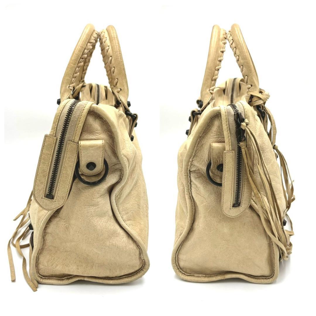 Balenciaga the City Leather 2-Way Handbag Beige — view 4