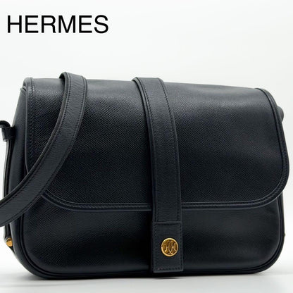 Hermes Rare Vintage Noumea Shoulder Bag Navy