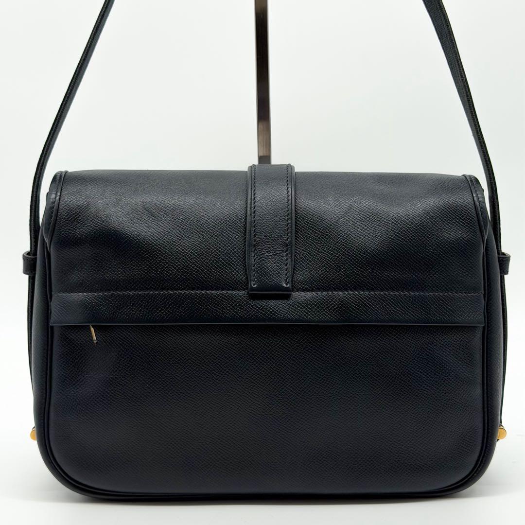 Hermes Rare Vintage Noumea Shoulder Bag Navy — view 3