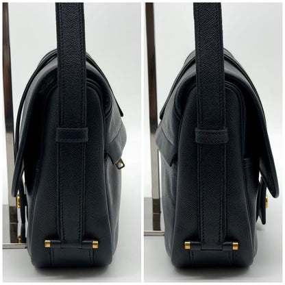 Hermes Rare Vintage Noumea Shoulder Bag Navy — view 5