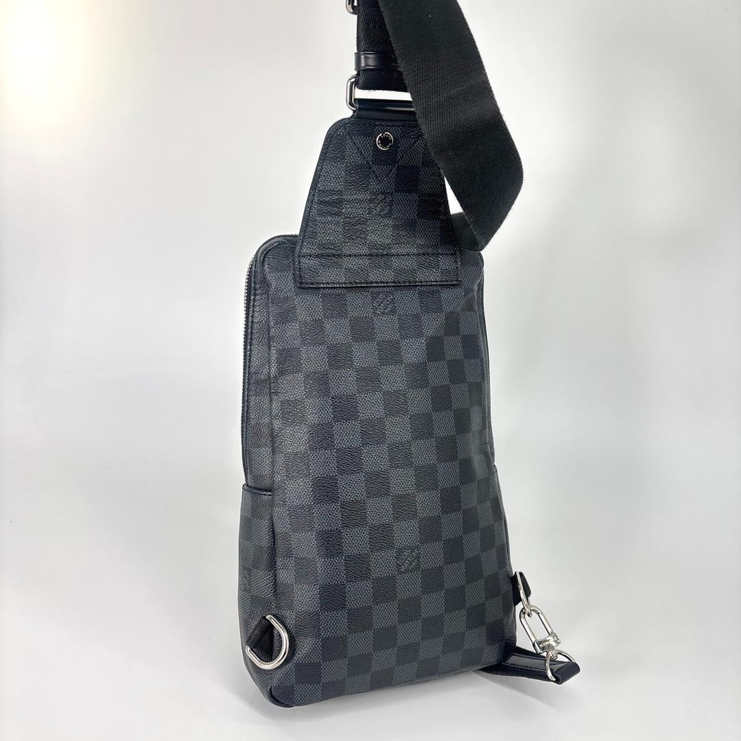 Louis Vuitton Super Damier Graphite Sling Bag Black — view 5