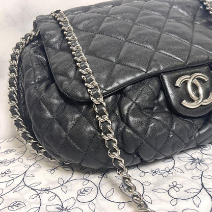 Chanel Chain Around Double Flap Quilted Black — view 3