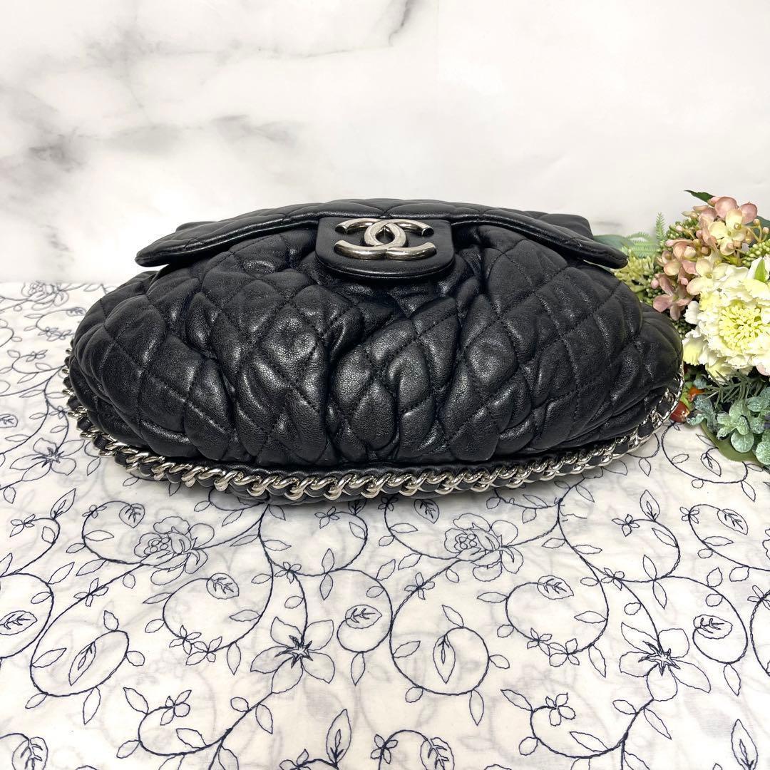 Chanel Chain Around Double Flap Quilted Black — view 7