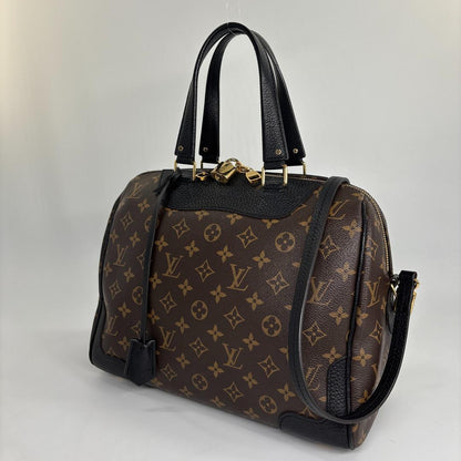 Louis Vuitton Super Monogram Macassar Retiro Handbag Black — view 2