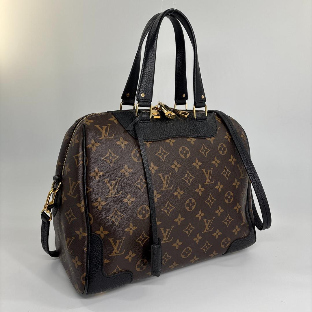 Louis Vuitton Super Monogram Macassar Retiro Handbag Black — view 3