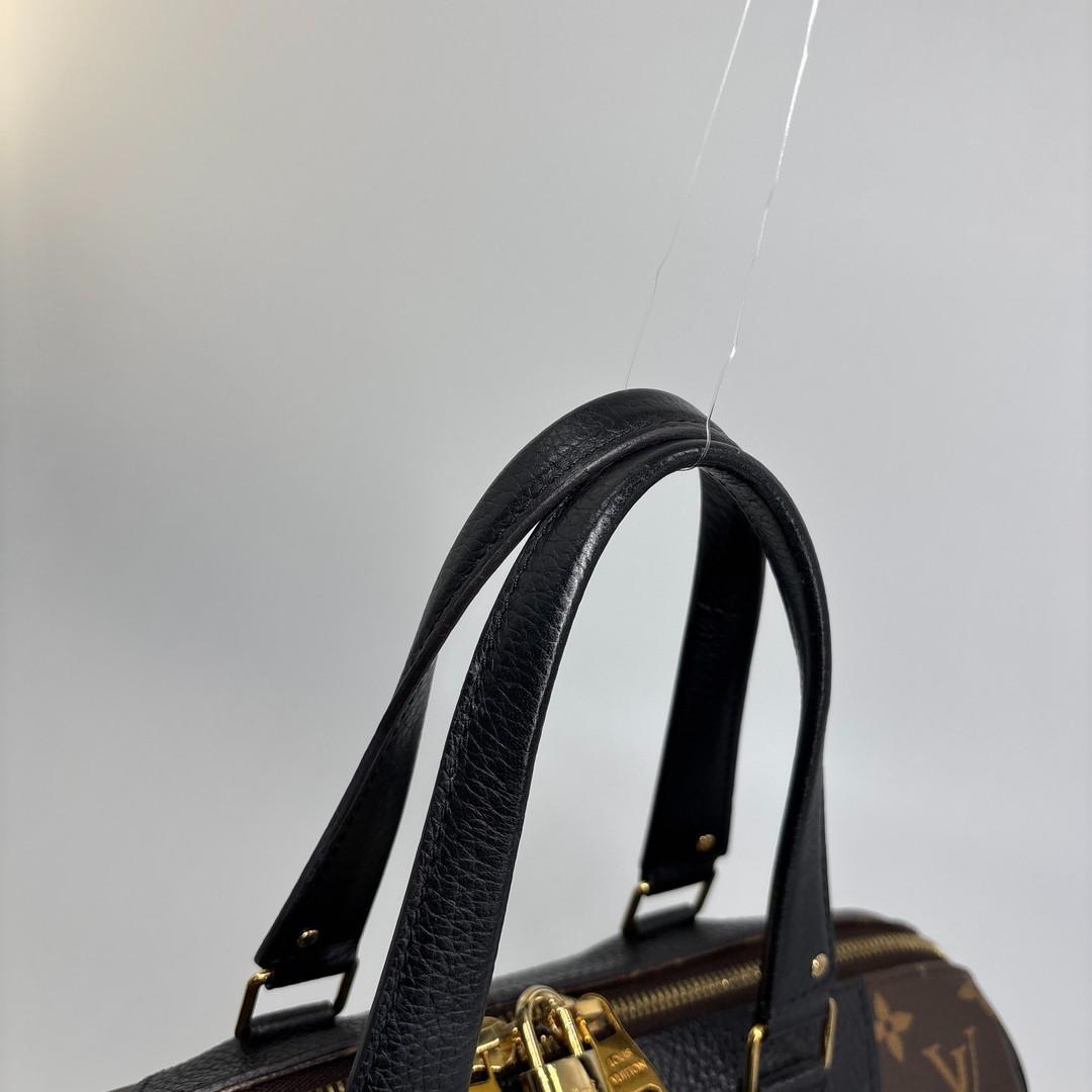 Louis Vuitton Super Monogram Macassar Retiro Handbag Black — view 6