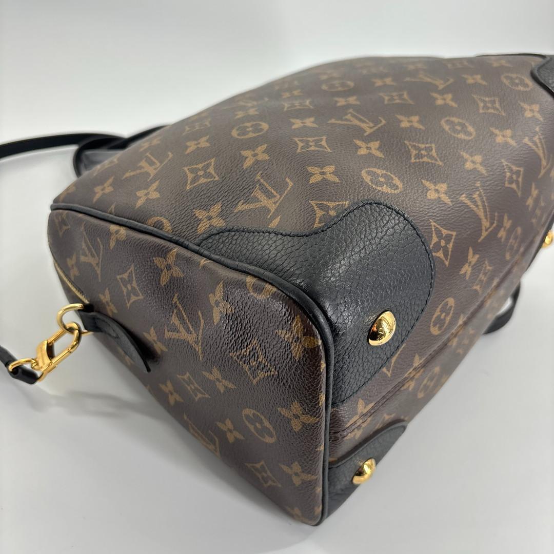 Louis Vuitton Super Monogram Macassar Retiro Handbag Black — view 9