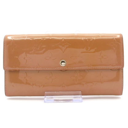 Louis Vuitton Monogram Vernis Portefeuille-sarah M91767 Rose Verre Leather Long