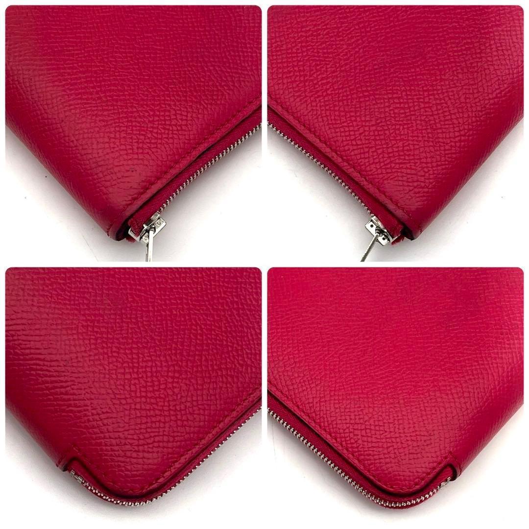 Hermes Azap Long Silk in Brown Wallet Leather Pink — view 8