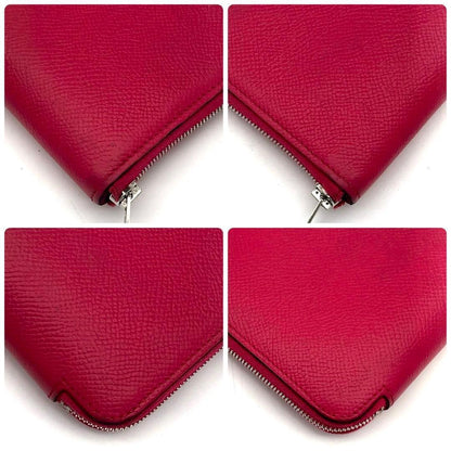 Hermes Azap Long Silk in Brown Wallet Leather Pink — view 8