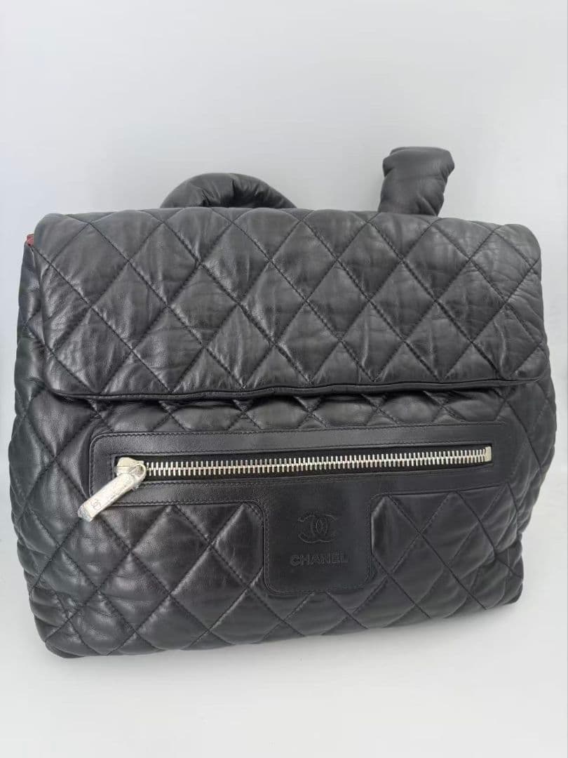 Chanel Lambskin Quilted Backpack Black
