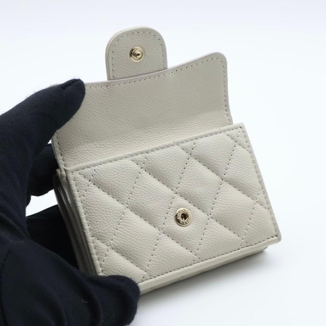 Chanel Timeless Classic Caviar Leather Trifold Wallet — view 2