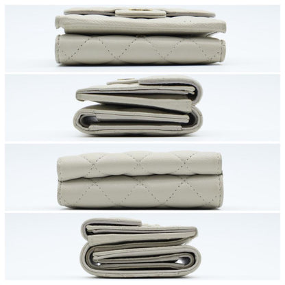 Chanel Timeless Classic Caviar Leather Trifold Wallet — view 9