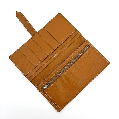 Hermes Bearn Soufflet Classic Wallet Bifold Silver — view 3