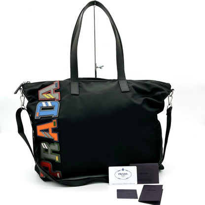 Prada 2-way Bag My Character Nylon Black Logo