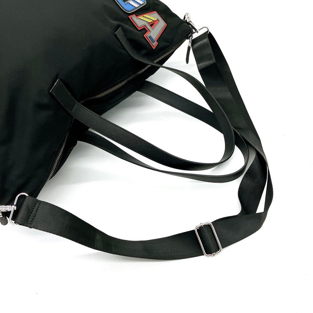 Prada 2-way Bag My Character Nylon Black Logo