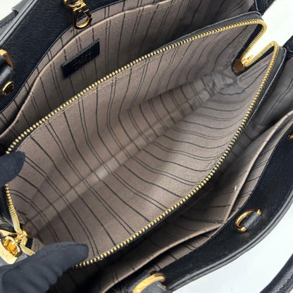 Louis Vuitton Monogram Empreinte Montaigne MM Noir Black — view 4