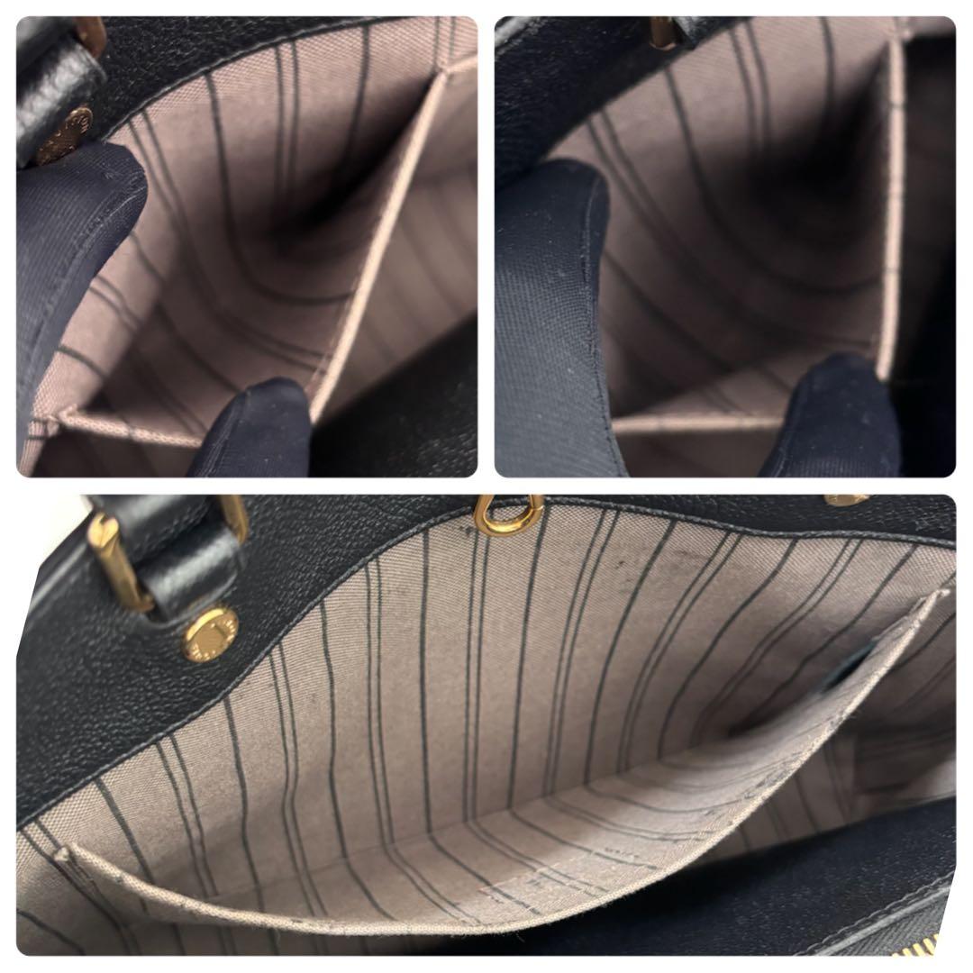 Louis Vuitton Monogram Empreinte Montaigne MM Noir Black — view 5