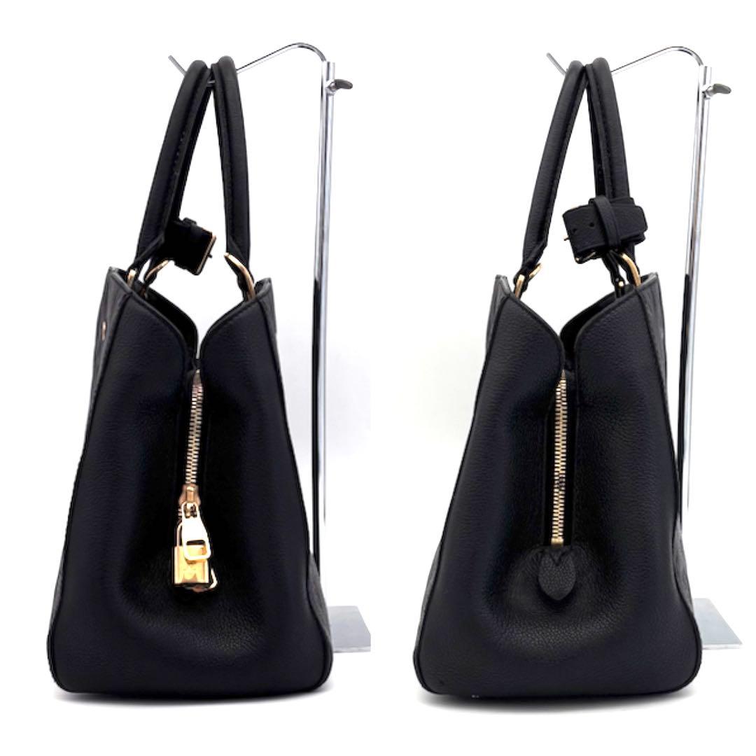 Louis Vuitton Monogram Empreinte Montaigne MM Noir Black — view 7