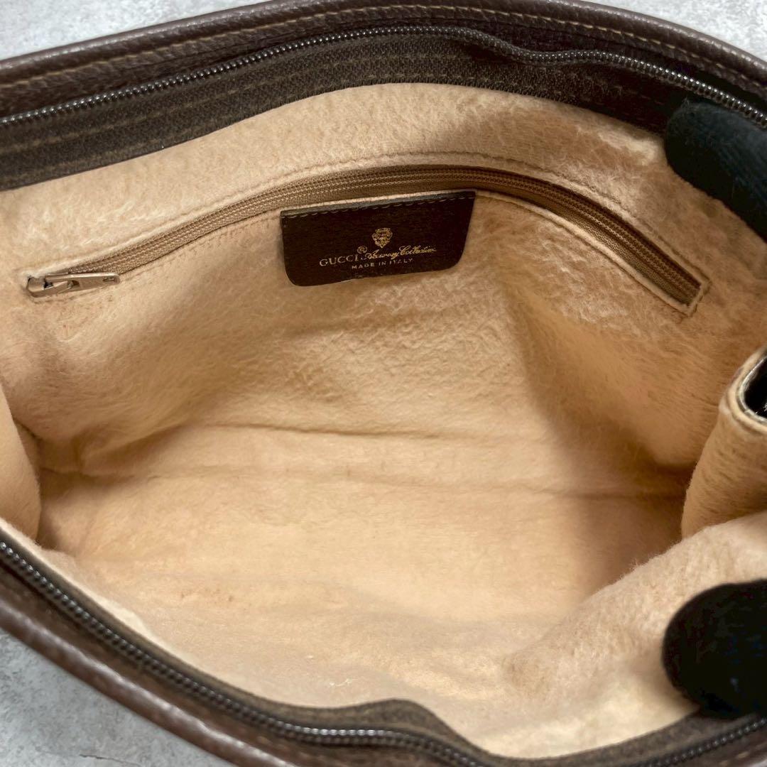 Gucci GG Clutch Brown Leather Logo Second — view 4