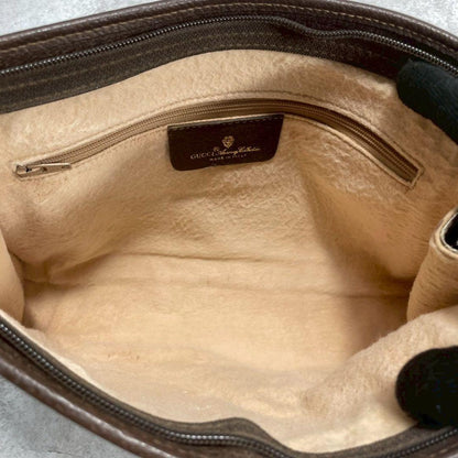 Gucci GG Clutch Brown Leather Logo Second — view 4